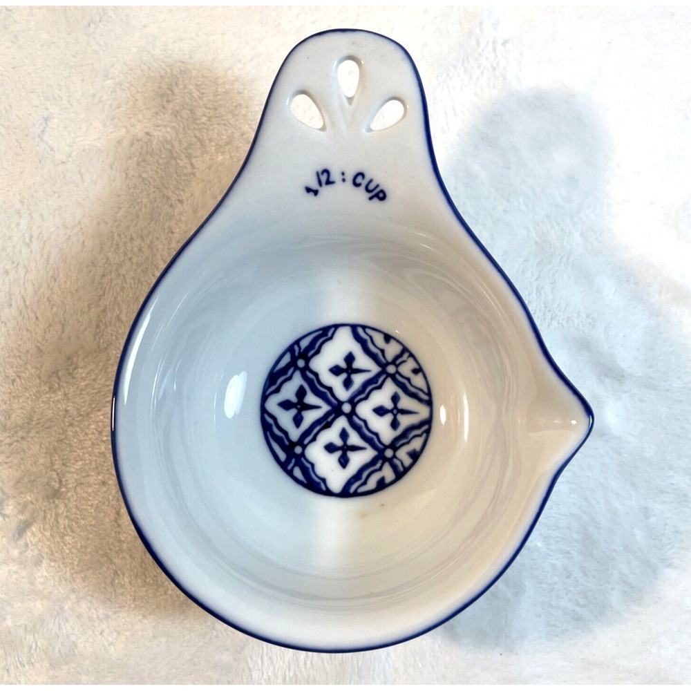 Pier 1 Imports TANG Blue White Porcelain Measuring Cup 1/2 Cup Replacement